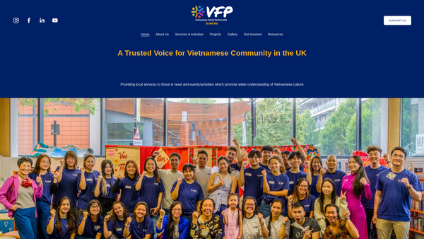 Screenshot of the Vietnamese Family Partnership (Gia Dinh Viet) website