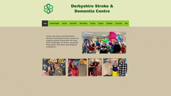 Screenshot of the Derbyshire Stroke & Neuro Therapy Centre website