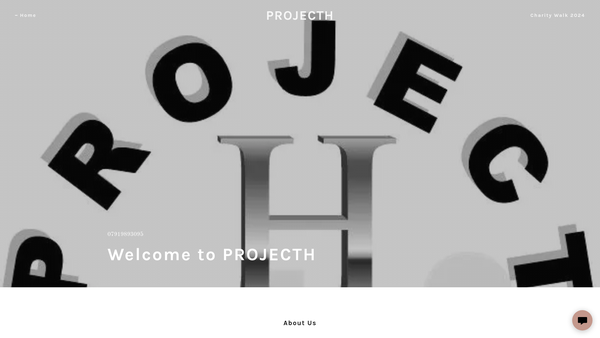 Screenshot of the Project H website