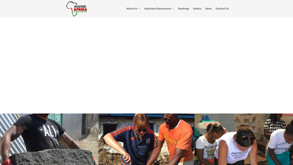 Screenshot of the Inspire Afrika website