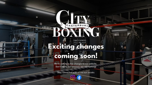 Screenshot of the City Boxing Abc website