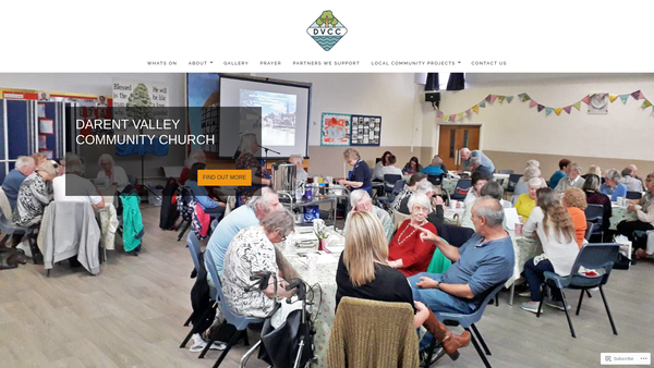 Screenshot of the Darent Valley Community Church website