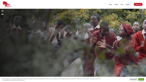 Screenshot of the Padding Africa website