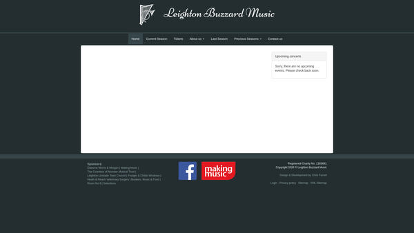 Screenshot of the Leighton Buzzard Music website