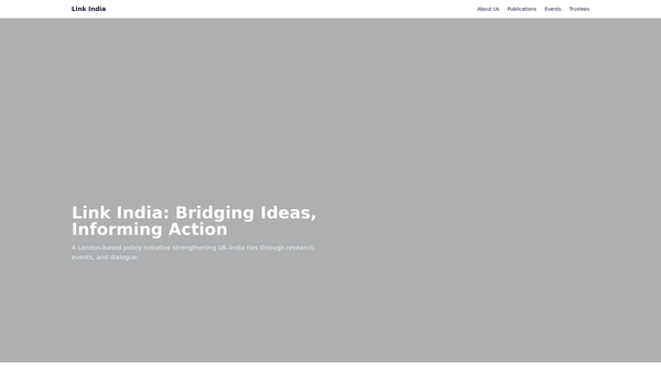 Screenshot of the Link India website