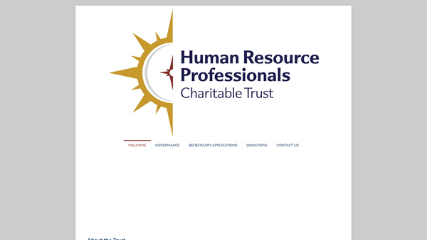 Screenshot of the The Human Resource Professionals Charitable Trust website