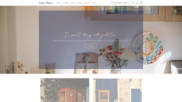 Screenshot of the Catholic Mothers Apostolate website