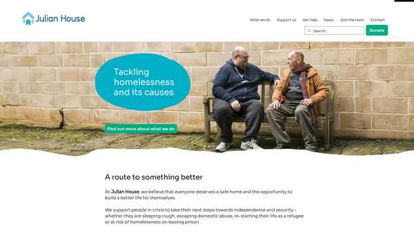 Screenshot of the The Alongside Charity website