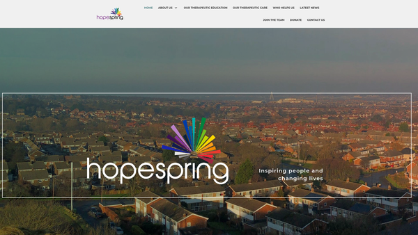 Screenshot of the Hopespring website