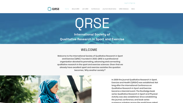 Screenshot of the International Society Of Qualitative Research In Sport And Exercise website