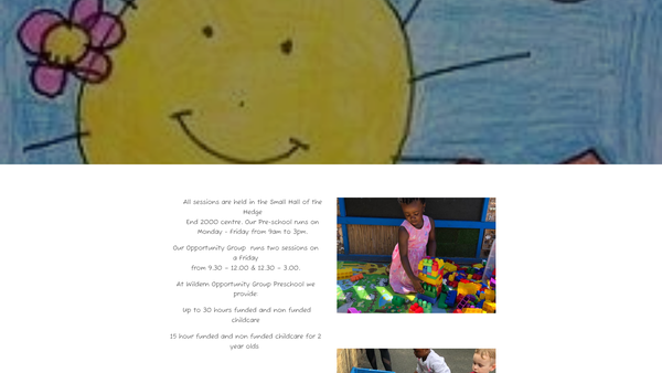 Screenshot of the Wildern Opportunity Group website