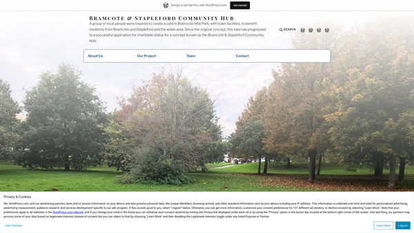 Screenshot of the Bramcote And Stapleford Community Hub website
