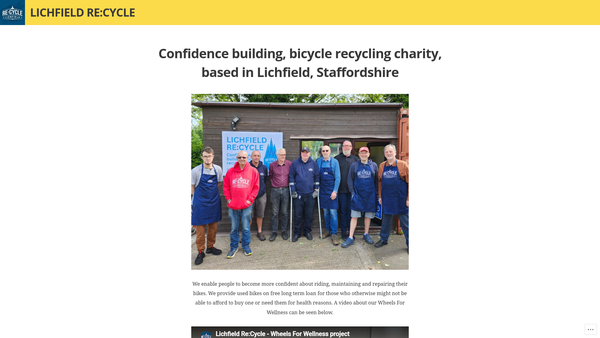 Screenshot of the Lichfield Re:cycle website