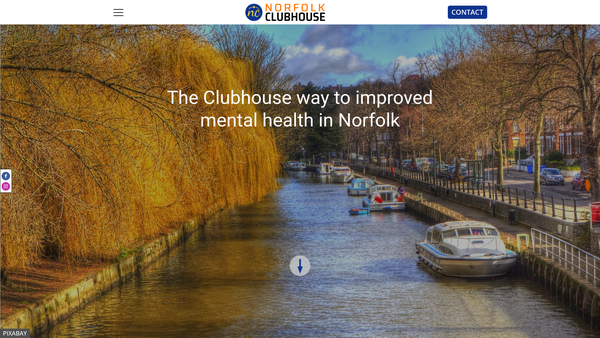 Screenshot of the Norfolk Clubhouse website