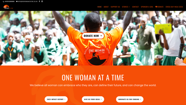 Screenshot of the One Woman At A Time website