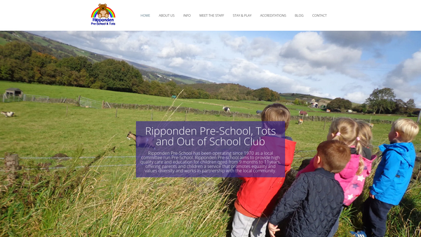 Screenshot of the Ripponden Pre-School website