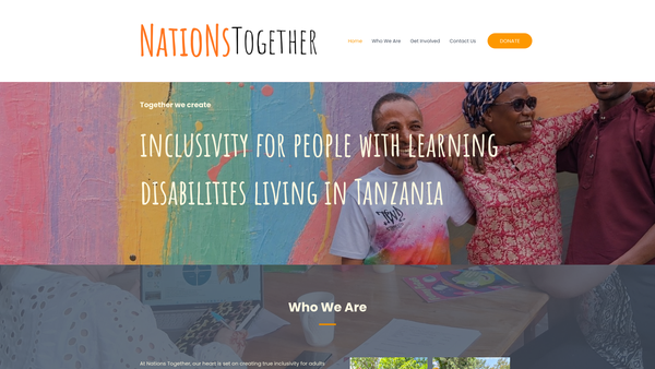 Screenshot of the Nations Together website