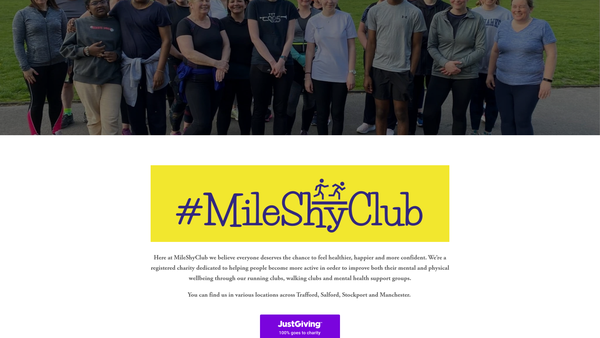 Screenshot of the Mileshyclub website