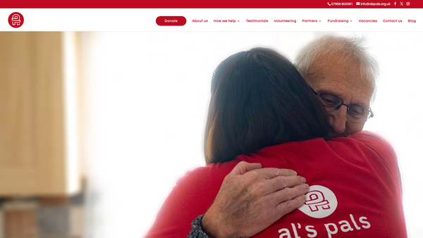 Screenshot of the Als Pals website