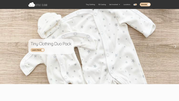 Screenshot of the Little Cloud website