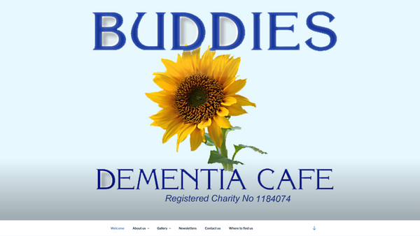 Screenshot of the Buddies Dementia Cafe website