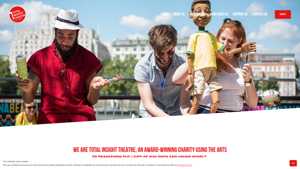 Screenshot of the Total Insight Theatre website