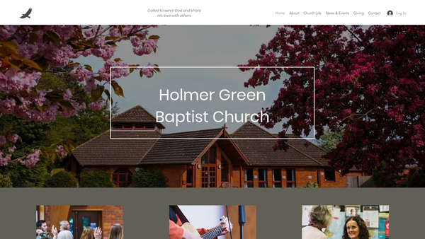 Screenshot of the Holmer Green Baptist Church website
