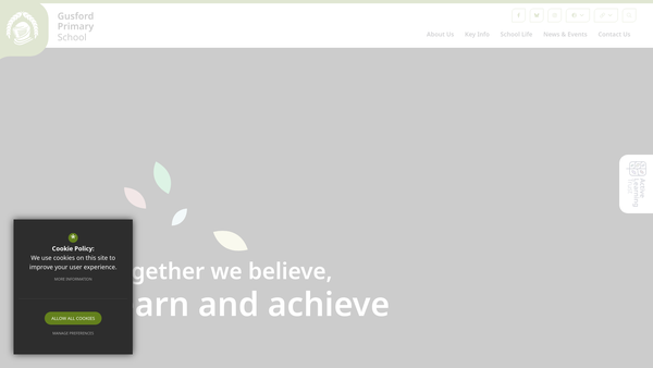 Screenshot of the Friends Of Gusford Primary School website
