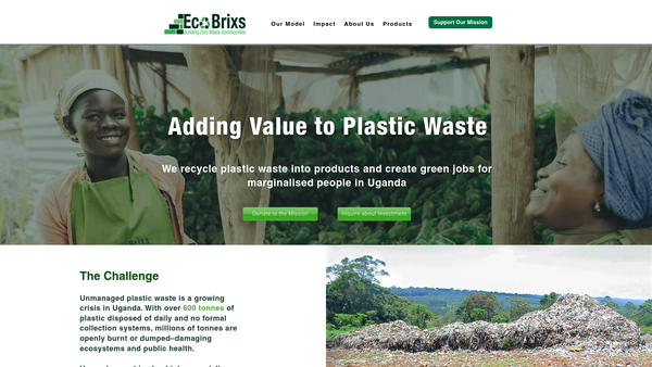 Screenshot of the Eco Brixs UK website