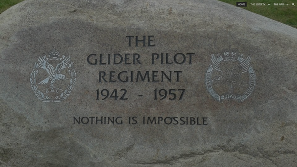 Screenshot of the Glider Pilot Regiment Society website