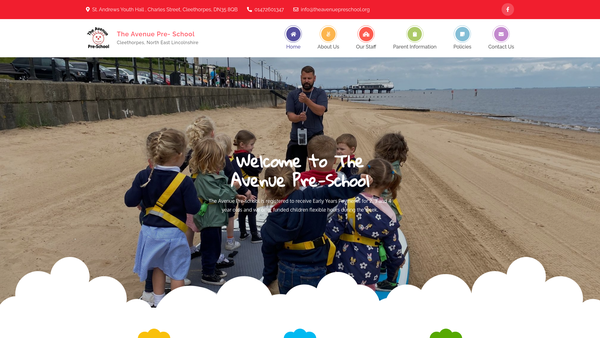 Screenshot of the The Avenue Pre-School website