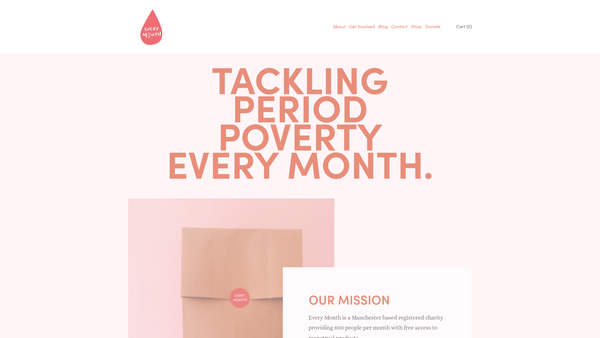 Screenshot of the Every Month website