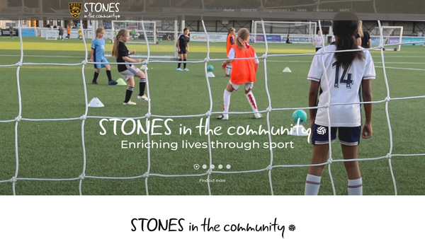 Screenshot of the The Stones Community Trust website