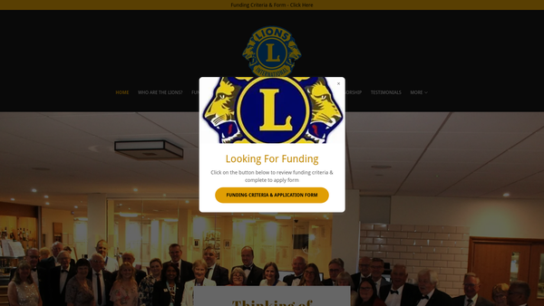 Screenshot of the St Albans Lions Club (CIO) website