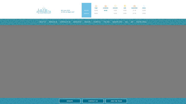 Screenshot of the The Barking Muslims Association website