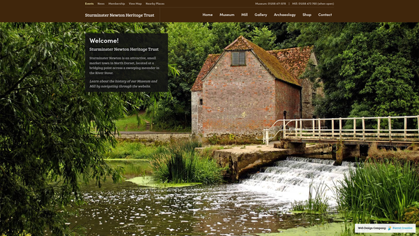 Screenshot of the Sturminster Newton Heritage Trust website