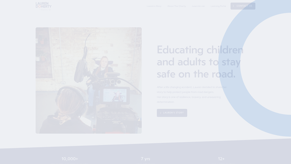 Screenshot of the Road Safety Talks website