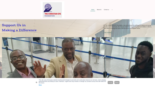 Screenshot of the The Christian Eye Foundation website