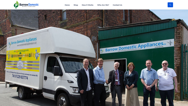 Screenshot of the Barrow Domestic Appliances CIO website