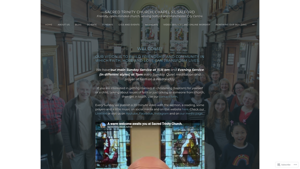 Screenshot of the The Parochial Church Council Of The Ecclesiastical Parish Of Sacred Trinity, Salford website