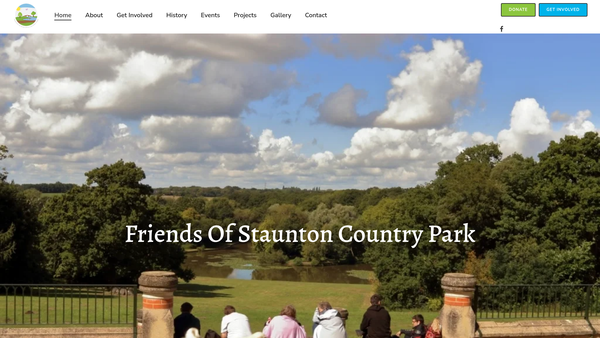 Screenshot of the Friends Of Staunton Country Park website