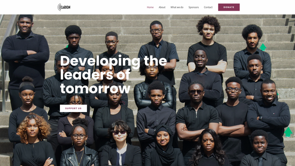 Screenshot of the Clarion Education Foundation website
