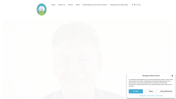 Screenshot of the Disabled Golf Association website