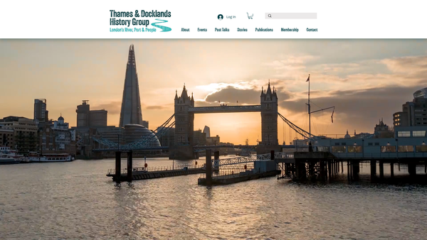 Screenshot of the Thames and Docklands History Group website