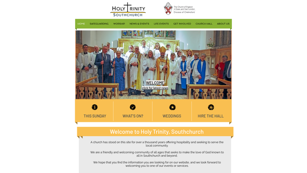 Screenshot of the The Parochial Church Council Of The Ecclesiastical Parish Of Holy Trinity, Southchurch website