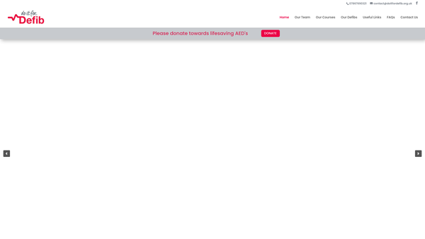 Screenshot of the Do IT For Defib website
