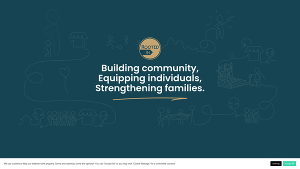 Screenshot of the Rooted In website