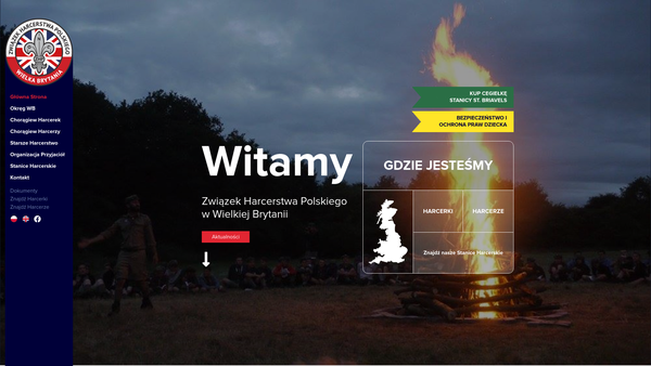 Screenshot of the Polish Scouting Association website