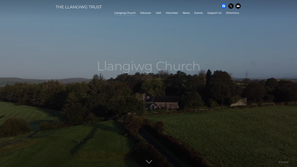 Screenshot of the The Llangiwg Trust website