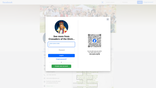 Screenshot of the Crusaders Of The Divine Church Of Christ (Phils.) website
